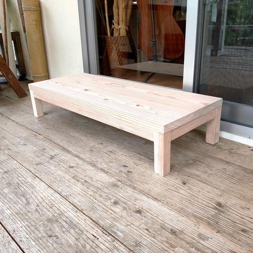 幅80cm 木製ローテーブル 花台 飾り台 踏み台 テレビ台