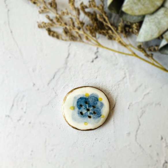 ハンドメイドレジンお花ヘアゴムポニーフックブローチno.133