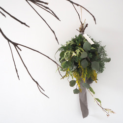 オーガニックレモングラスのお飾りスワッグ S size ドライフラワー Re