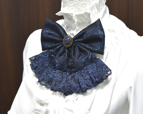 2wayリボン【…Blue Rose…】◇ブローチ＆髪飾り ブローチ RAGAMUFFIN@呪