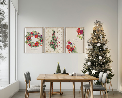 クリスマスB0サイズ◆送料無料◆インテリアポスター お得な3枚セット】クリスマスのポスター インテリアポスター A4サイズ