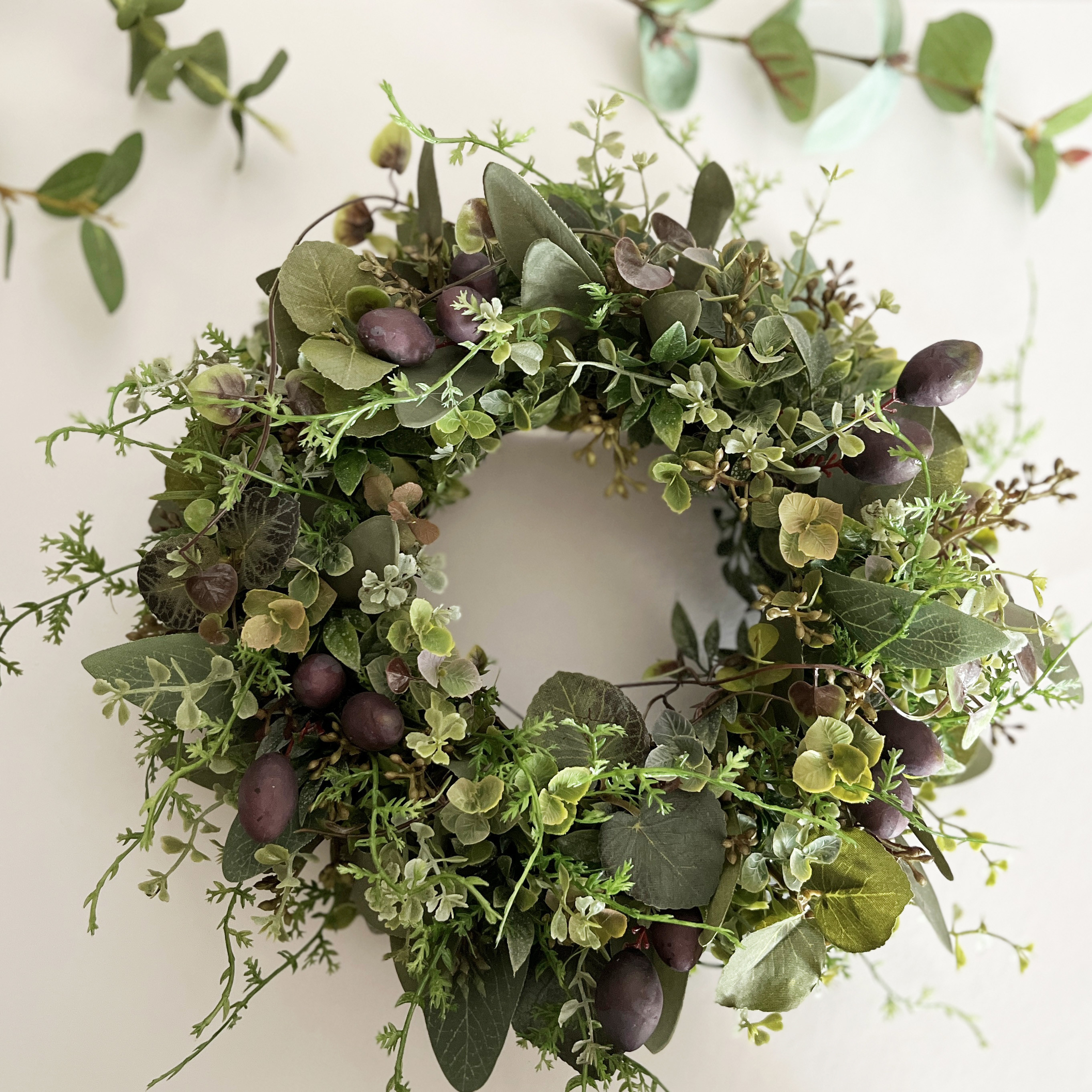 オリーブの実とユーカリのグリーンたっぷり・アーティフィシャル  