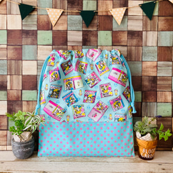 ☆新作☆ 大人気 昭和レトロ レディ百科 巾着袋 大きめ巾着袋 縦