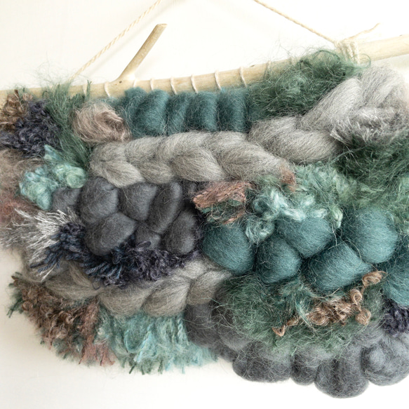 特價！！！[獨一無二]浮木編織掛毯“冬季森林”。 」 第6張的照片