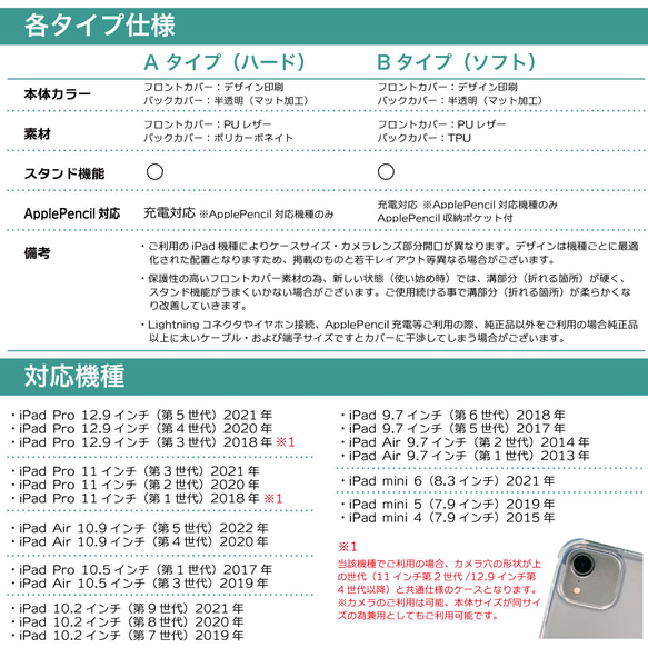 iPadケース 【シャム猫白と黒】坂本奈緒 手帳型ケース ※2タイプから選べます 8枚目の画像