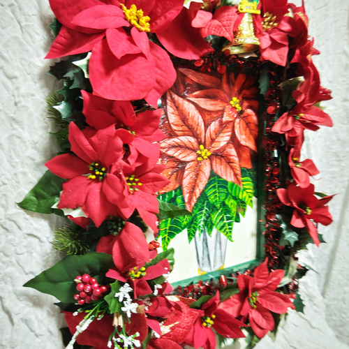 油絵 絵画 【ポインセチア】 絵画 HR 通販 14918024｜Creema(クリーマ)