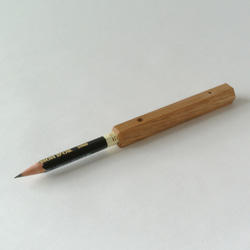 木の鉛筆ホルダー 鉛筆キャップ〈くるみ六角〉鉛筆補助軸 エクステンダー ◎入学◎入園◎ステーショナリー 2枚目の画像
