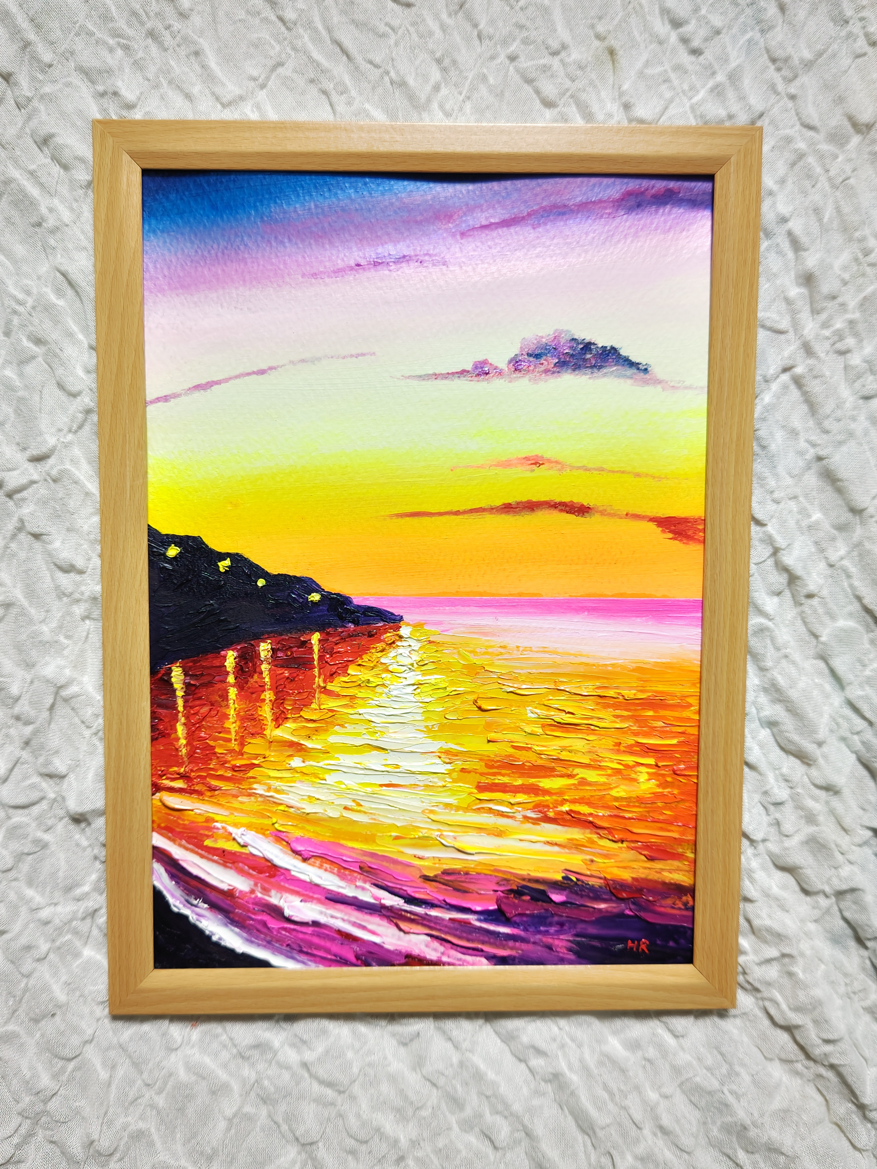 You-co様専用【絵画】H. Gallet 油彩 海の風景 60cm×70cm 絵画