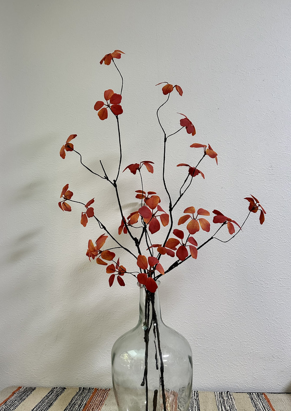 [送料込み] ドウダンツツジ　紅葉 N2 フェイクグリーン　造花 人工観葉植物　4本セット 1枚目の画像