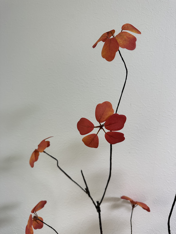 [送料込み] ドウダンツツジ　紅葉 N2 フェイクグリーン　造花 人工観葉植物　2本セット 2枚目の画像