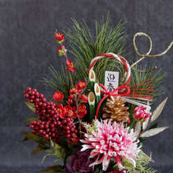 お正月★伝統的な門松風アレンジ 白花器 3枚目の画像