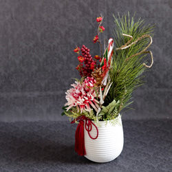 お正月★伝統的な門松風アレンジ 白花器 8枚目の画像