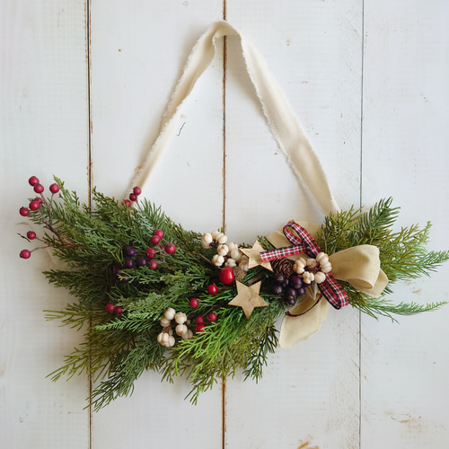 1.クリスマスハーフリース 粉雪のクリスマスハーフリース プリザーブドフラワー Atelier sol