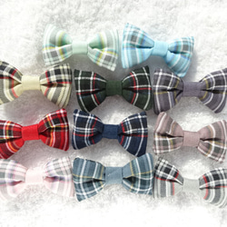 タータンチェック リボンのヘアゴム その他ヘアアクセサリー Kumatomo