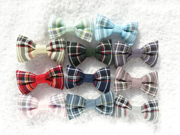 タータンチェック リボンのヘアゴム その他ヘアアクセサリー Kumatomo