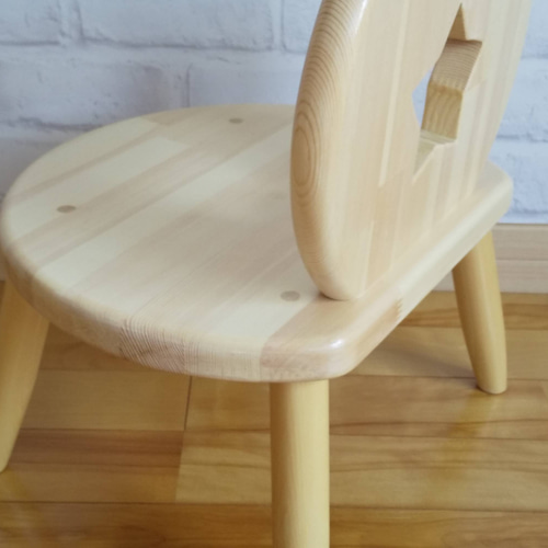 月形の机と星☆を型取りした子供イスのセット キッズチェア キッズ