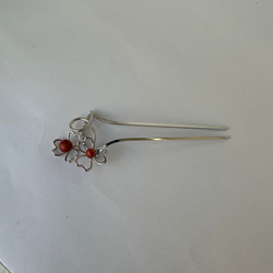 イソバナサンゴ付き　花かんざし　R41105Y1 5枚目の画像