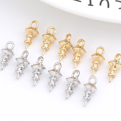 M10916-G 24個 デザインヒートン 6×12m 3X（8ヶ） 金具・チェーン