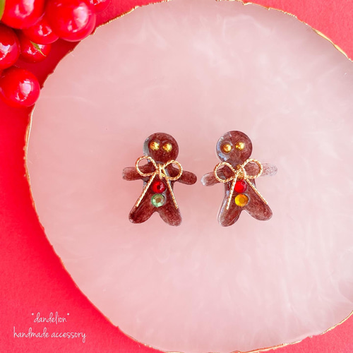 ジンジャーブレッドマンピアス/イヤリング ピアス（フック・チェーン