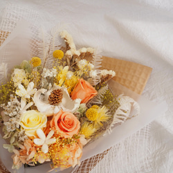 ナチュラルで可愛い プリザーブドフラワーの花束 bouquet 6枚目の画像