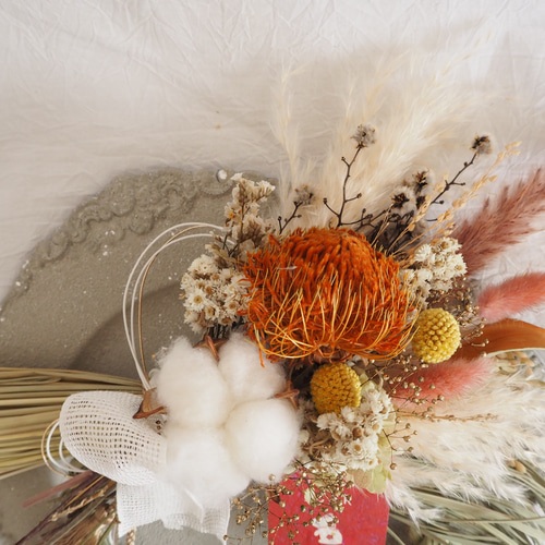 スワッグにもなる ドライフラワーの2wayお正月しめ縄 しめ縄・しめ飾り