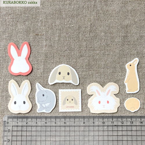 うさぎのフレークシール（44枚入） シール・ステッカー