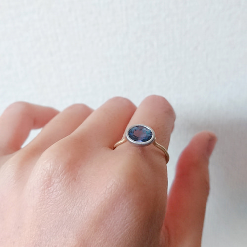 希少 クロード・モネ×睡蓮の池なバイカラータンザナイト Pt900 K18