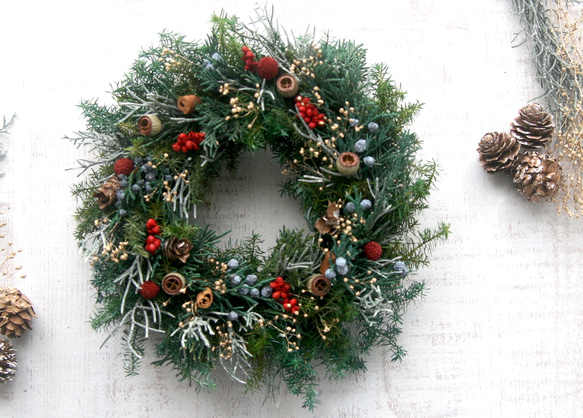 【Creema限定！早割価格】Christmas Wreath 1枚目の画像