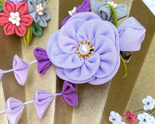 七五三髪飾り⭐つまみ細工⭐セミオーダー 83d239af3ab9a9e22068b6f7689a8b