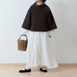 ゆるりと大人かわいいサロペットワイドパンツ-リネン/ネイビー