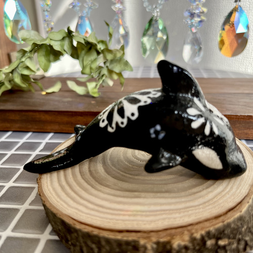 モノトーンアニマル 置物 小物 シャチ その他置物 Haruka デザイン工房