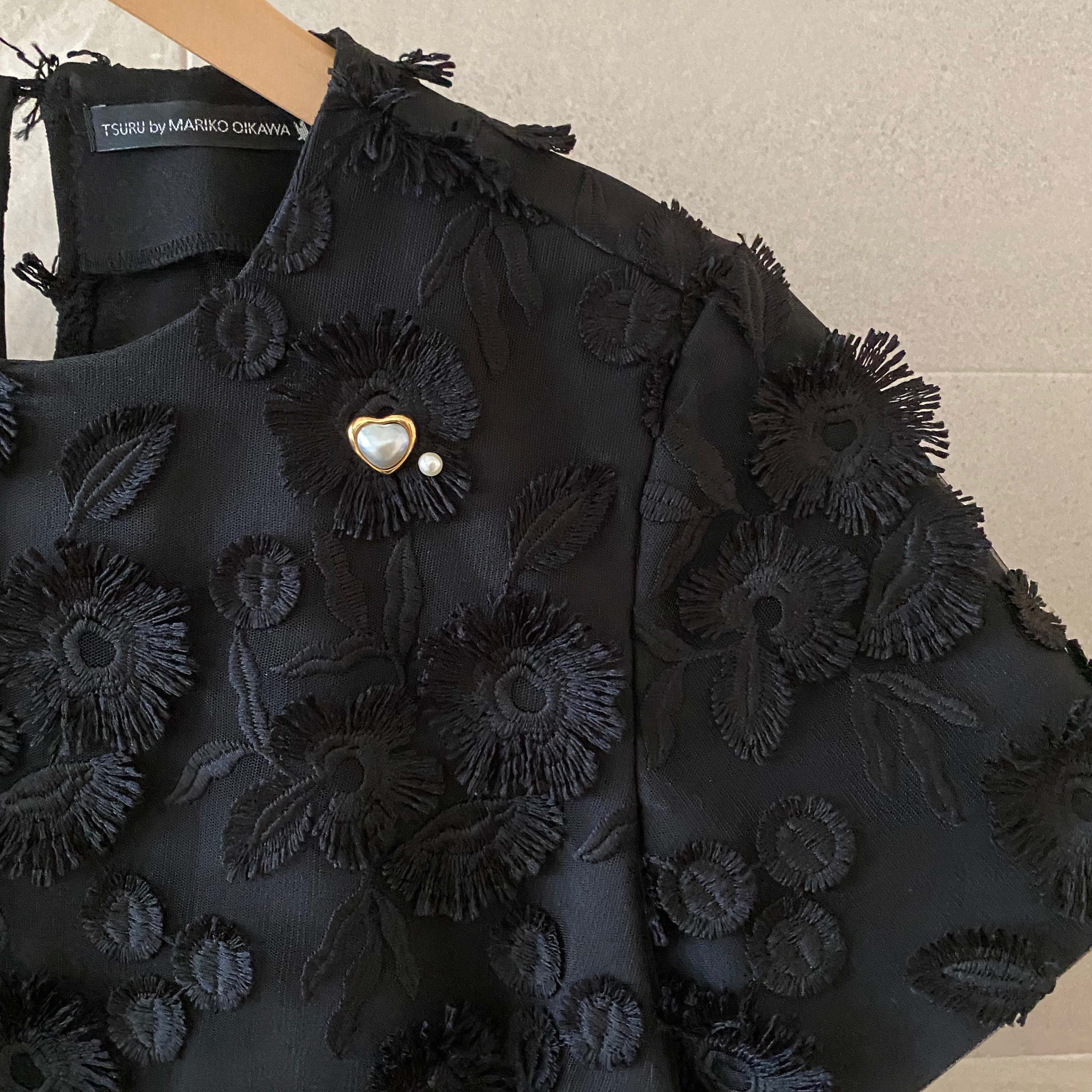 一点もの　ハート　マベパール　ピンブローチ　プレーン