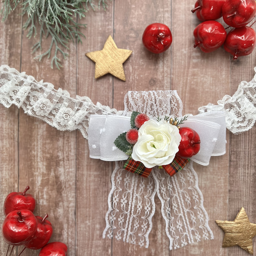 トリミングチョーカー リボン クリスマス20本犬 猫 専用】犬用