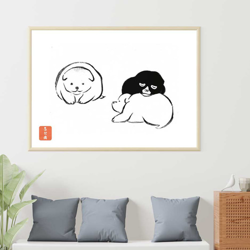 リビングルーム装飾画 玄関装飾画 現代 ソファの背景装飾画65