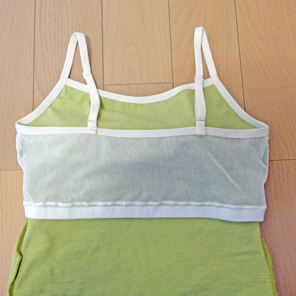 カップ付キャミソ－ル秋冬　オーガニックコットン　チャコールグレー杢 9枚目の画像