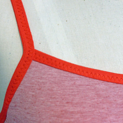 カップ付キャミソ－ル秋冬　オーガニックコットン　赤杢 6枚目の画像