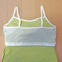 カップ付キャミソ－ル秋冬　オーガニックコットン　赤杢 9枚目の画像