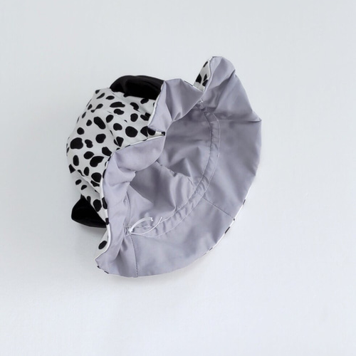 再販】50〜54cm☆お耳付きキッズハット(ダルメシアン) 帽子(ベビー