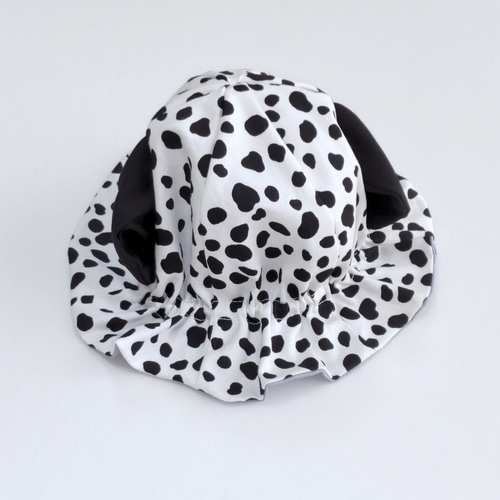 再販】50〜54cm☆お耳付きキッズハット(ダルメシアン) 帽子(ベビー