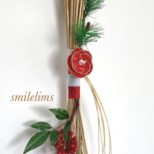 ☆ しめ飾り ❀✿稲穂（松、梅、南天）（大） しめ縄・しめ飾り