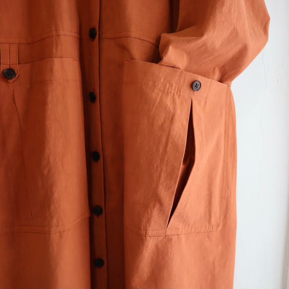 weather cloth pleats pocket coat 12枚目の画像