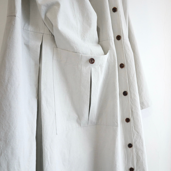 weather cloth pleats pocket coat 5枚目の画像