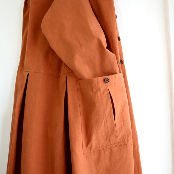 weather cloth pleats pocket coat 14枚目の画像