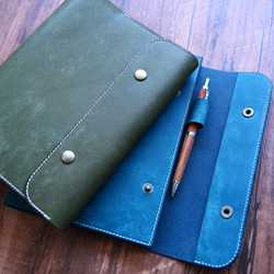 感謝 SALE】A5サイズ ノート フラップ手帳カバー 手縫い 本革