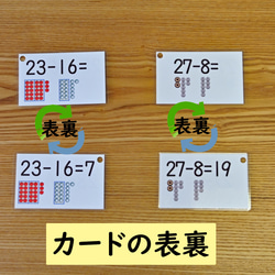 引き算カード　繰り下がり編　version２ 2枚目の画像