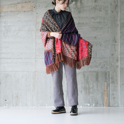 kapital パッチワーク柄 大判 マフラー ストール 復刻再販】主役級マフラー！柄生地パッチワーク大判ストール