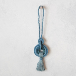 糸編み飾り – いのり – ターコイズブルー 5枚目の画像