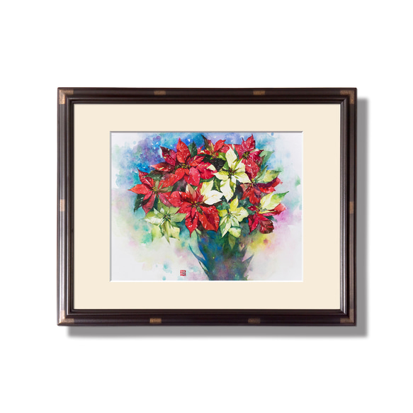 夏より眩しい】水彩原画 F5サイズ 一点物 額付き 豪華プレゼント付き