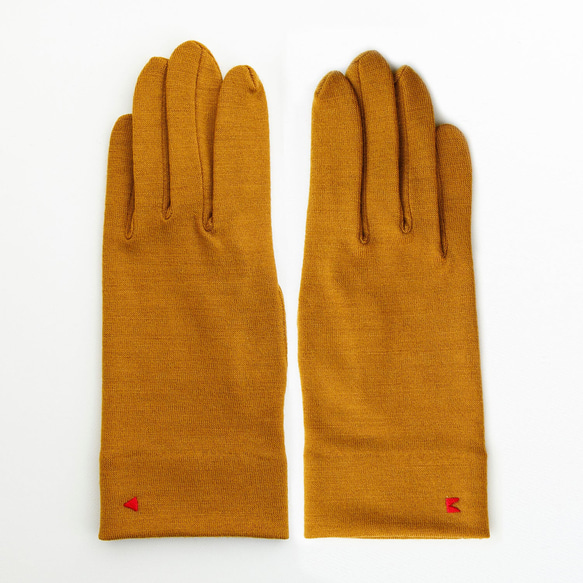 包郵【100%羊毛手套】104芥末色/讓你的雙手看起來更漂亮的手套 第4張的照片