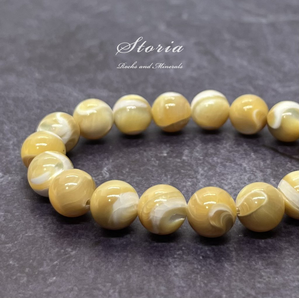 8mm インドネシア産 マザーオブパール（真珠母貝）ブレスレット